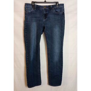 Kut from the Kloth Mid Rise Straight Leg Jeans Women’s Sz 12 Blue Stretch Denim